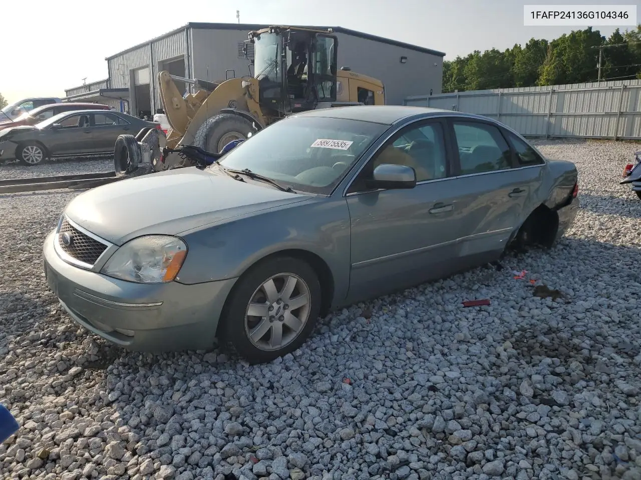 2006 Ford Five Hundred Sel VIN: 1FAFP24136G104346 Lot: 58975535