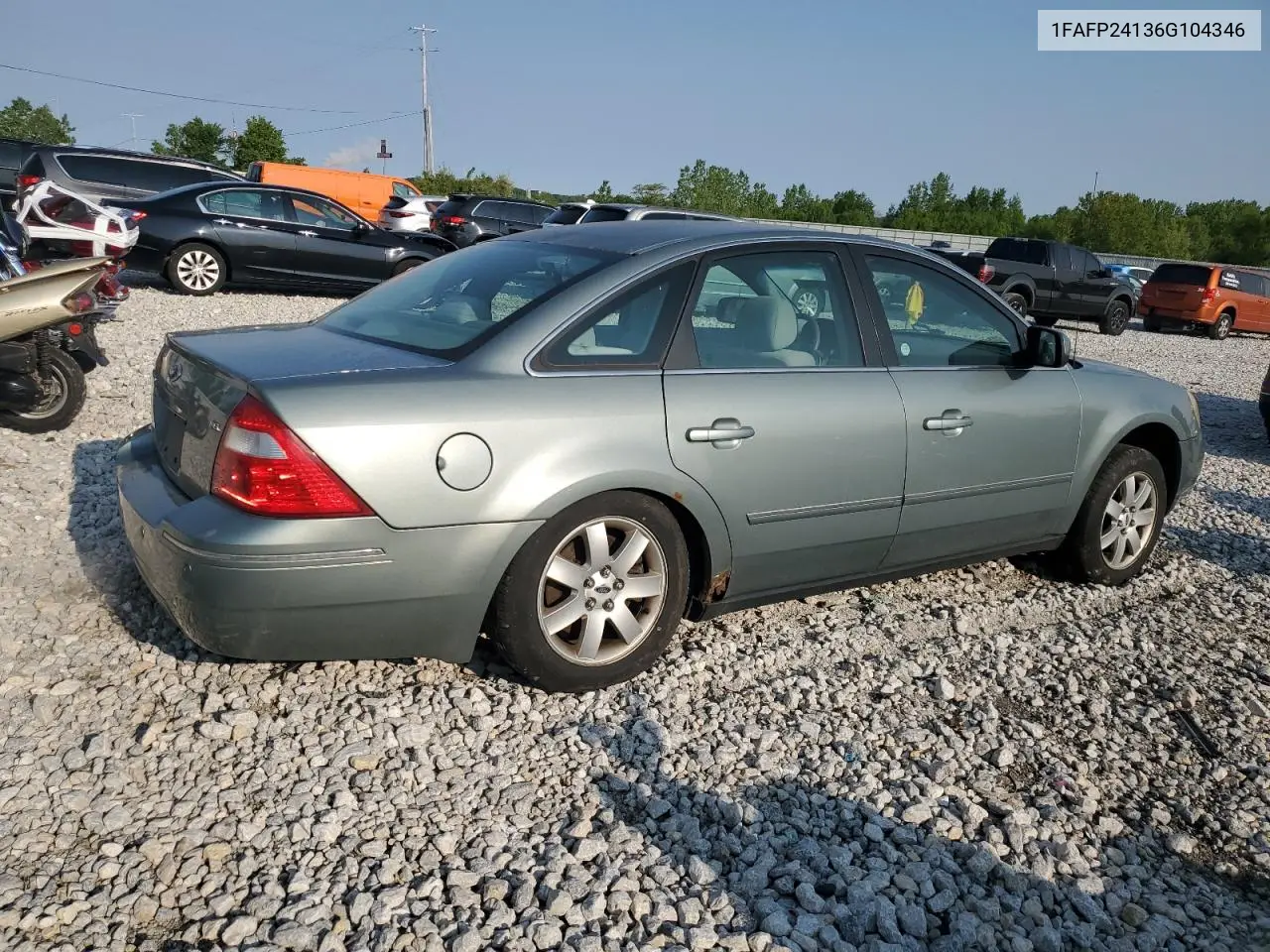 2006 Ford Five Hundred Sel VIN: 1FAFP24136G104346 Lot: 58975535