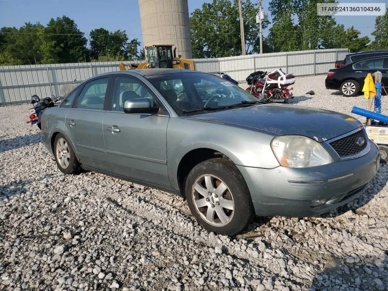 2006 Ford Five Hundred Sel VIN: 1FAFP24136G104346 Lot: 58975535