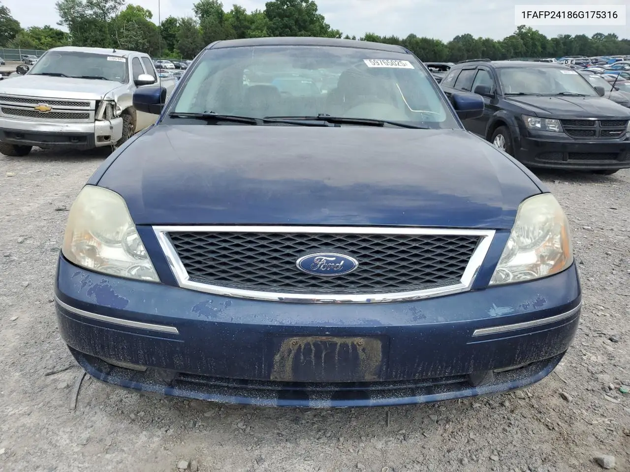 2006 Ford Five Hundred Sel VIN: 1FAFP24186G175316 Lot: 59765025