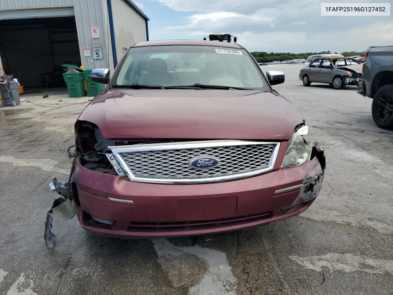 2006 Ford Five Hundred Limited VIN: 1FAFP25196G127452 Lot: 61756795