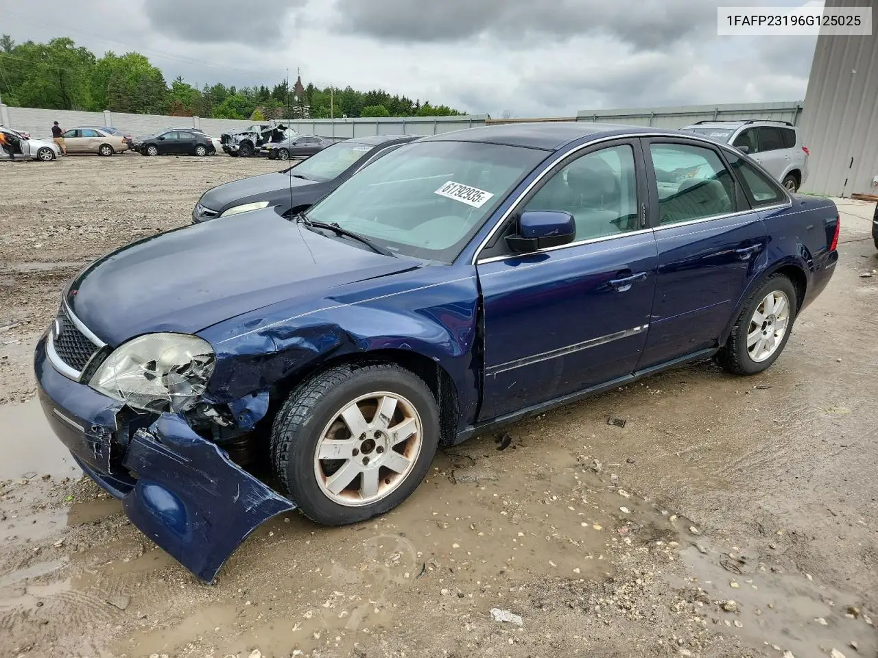 2006 Ford Five Hundred Se VIN: 1FAFP23196G125025 Lot: 61792935