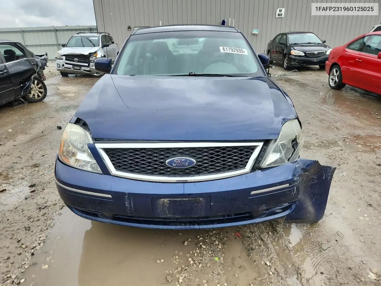 2006 Ford Five Hundred Se VIN: 1FAFP23196G125025 Lot: 61792935