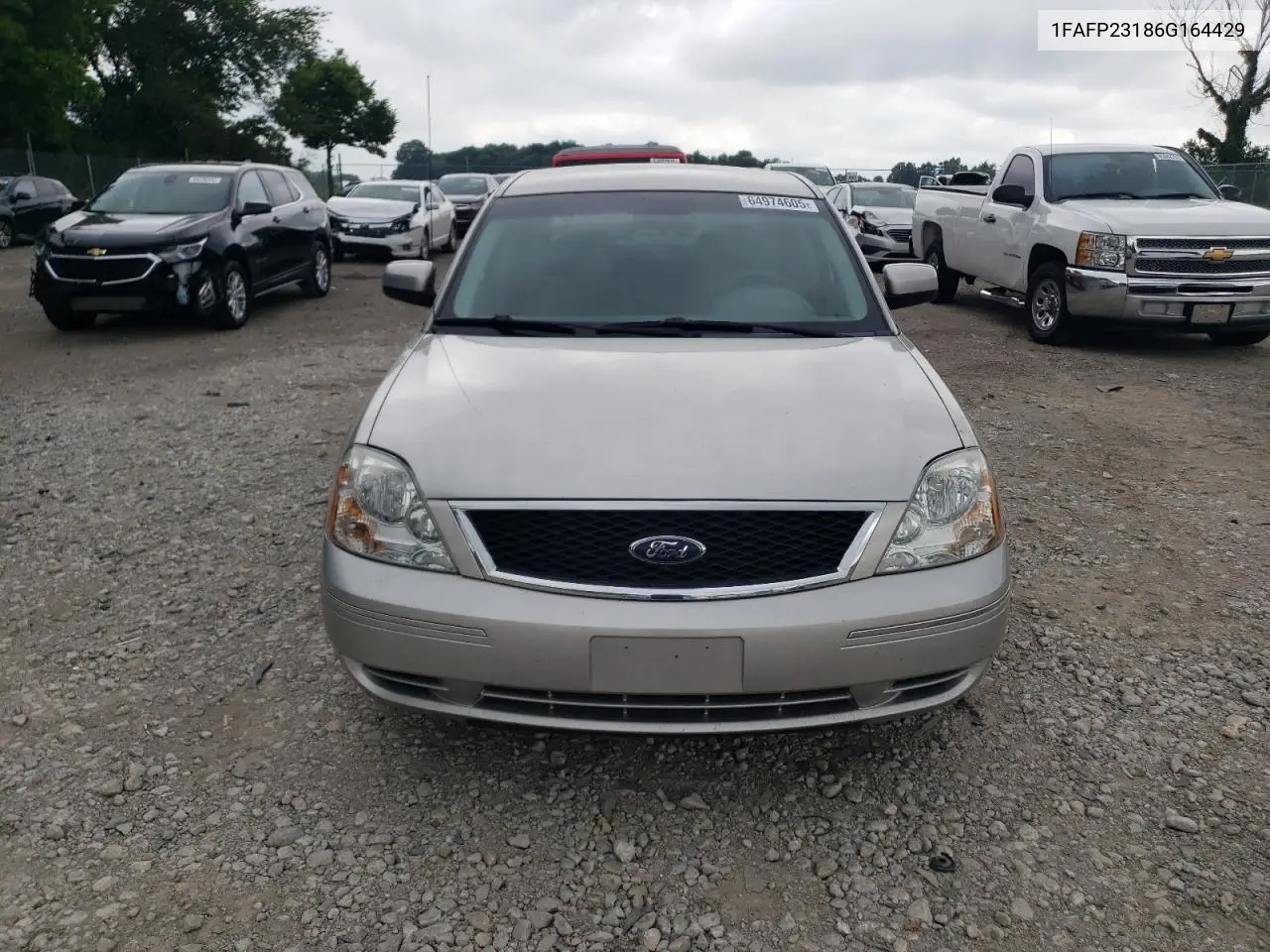 2006 Ford Five Hundred Se VIN: 1FAFP23186G164429 Lot: 64974605