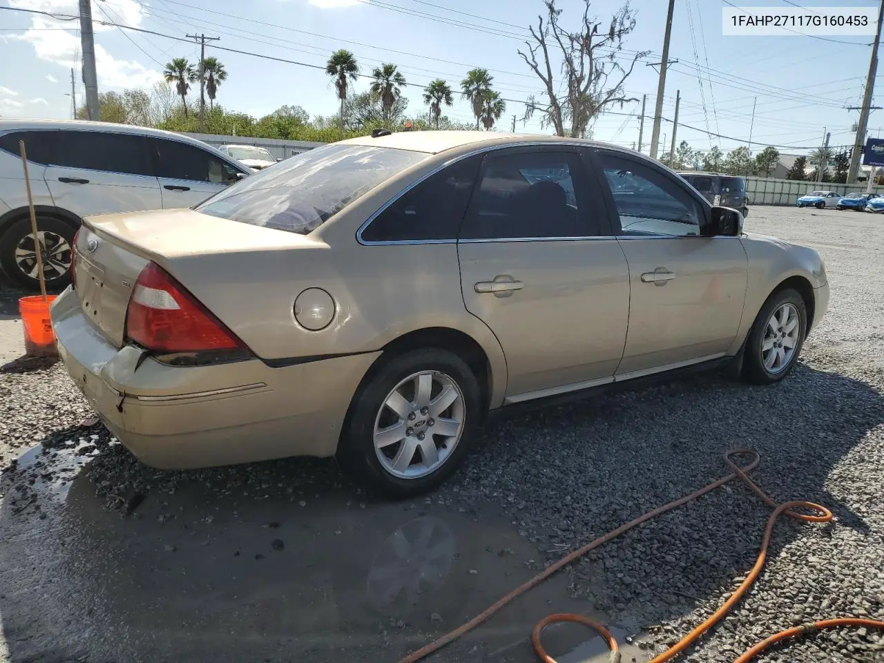 2007 Ford Five Hundred Sel VIN: 1FAHP27117G160453 Lot: 45186995