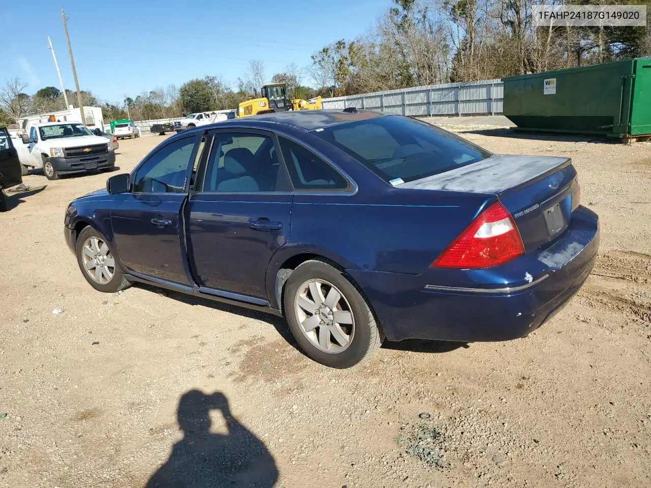 2007 Ford Five Hundred Sel VIN: 1FAHP24187G149020 Lot: 48133675