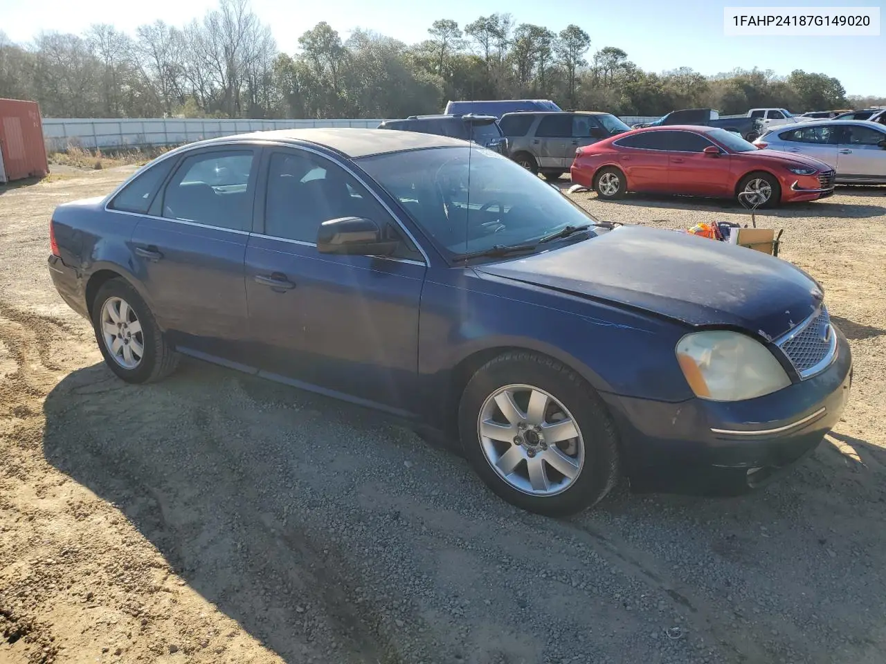 2007 Ford Five Hundred Sel VIN: 1FAHP24187G149020 Lot: 48133675