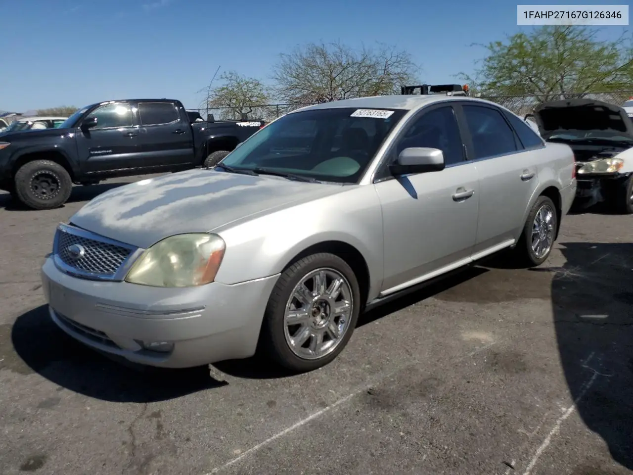 2007 Ford Five Hundred Sel VIN: 1FAHP27167G126346 Lot: 52763165