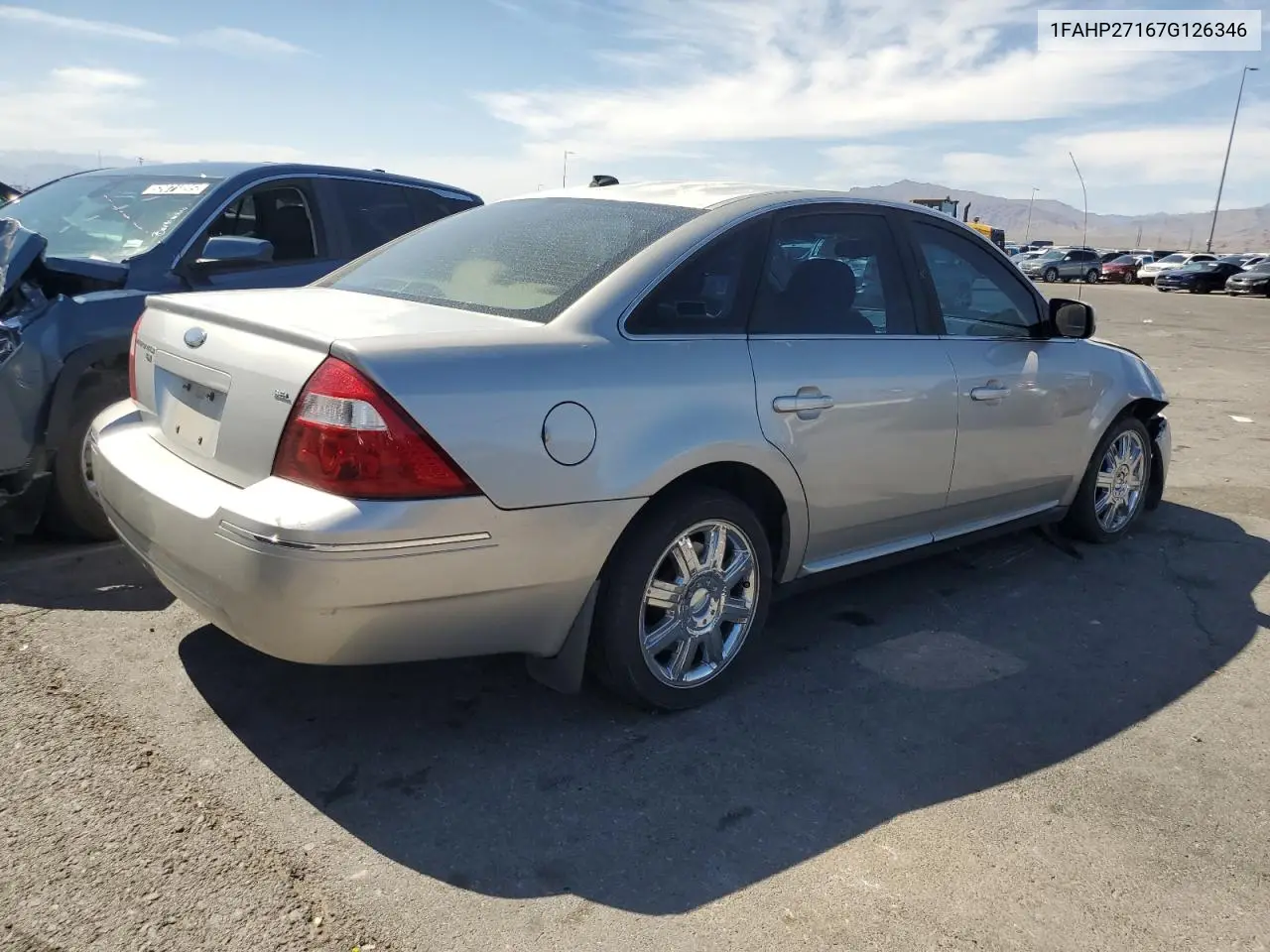 2007 Ford Five Hundred Sel VIN: 1FAHP27167G126346 Lot: 52763165