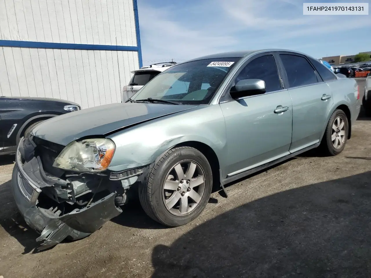 2007 Ford Five Hundred Sel VIN: 1FAHP24197G143131 Lot: 54249095