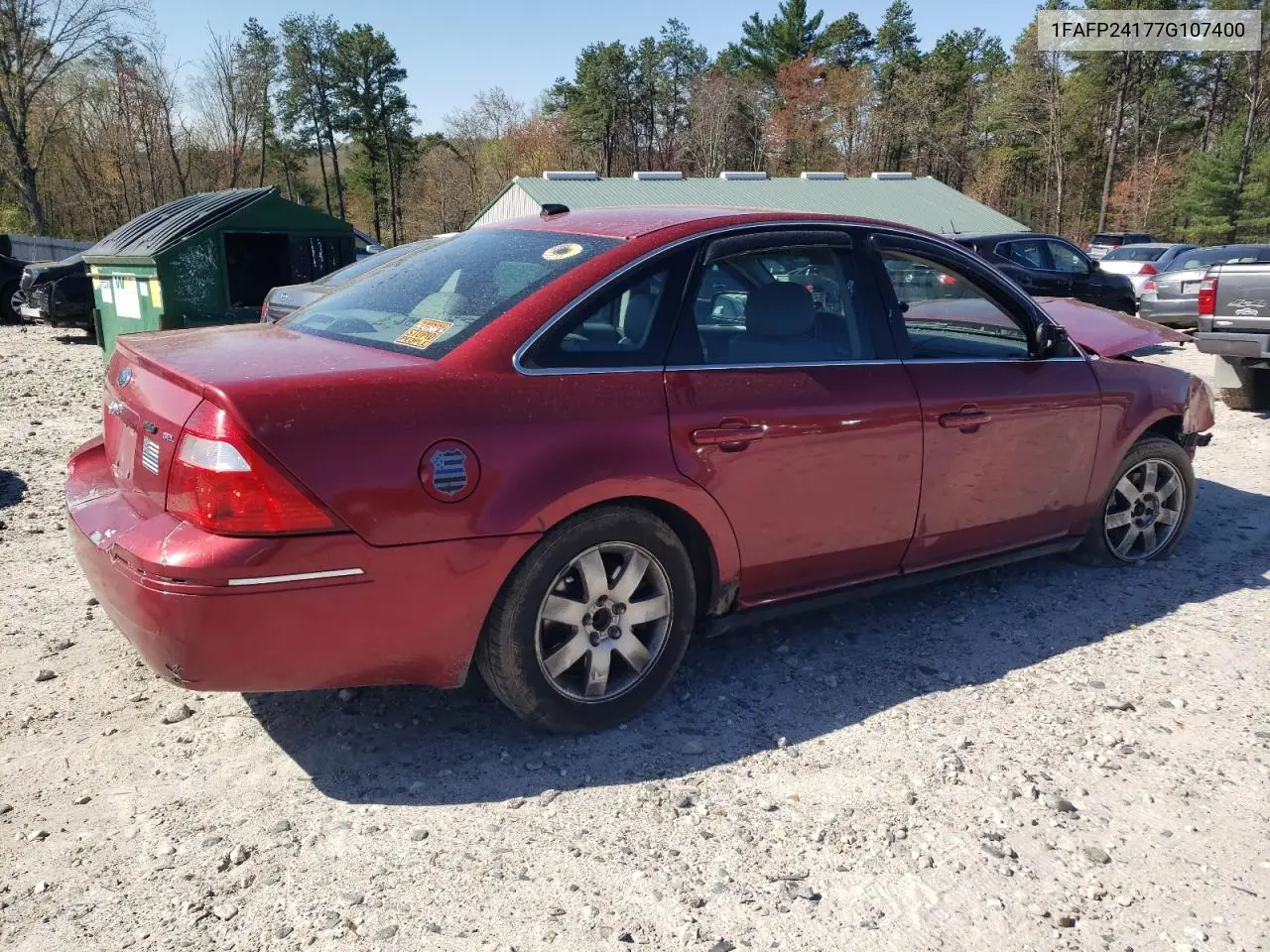 2007 Ford Five Hundred Sel VIN: 1FAFP24177G107400 Lot: 54724325