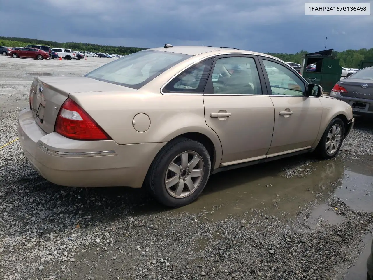 2007 Ford Five Hundred Sel VIN: 1FAHP24167G136458 Lot: 55126175