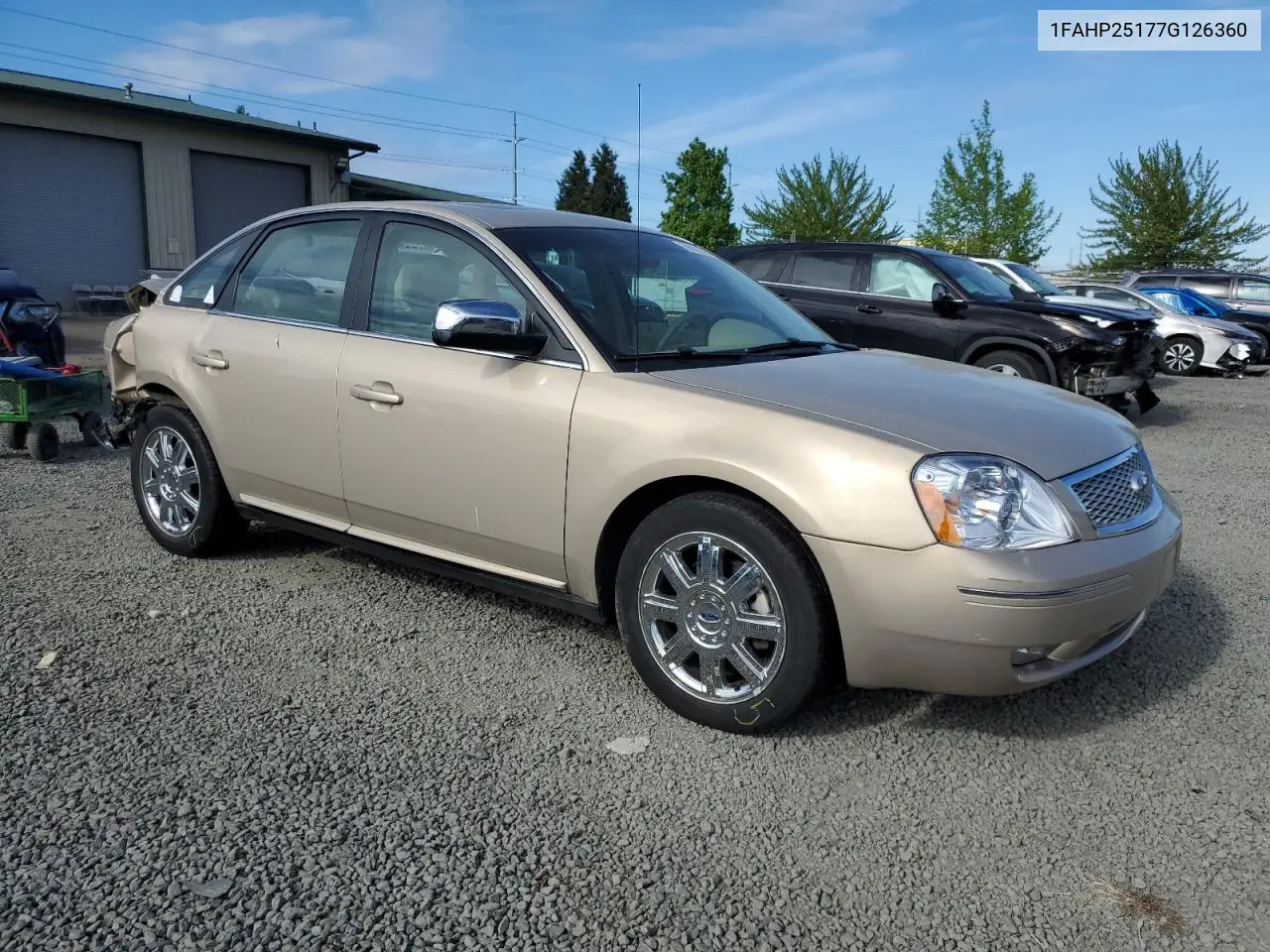 2007 Ford Five Hundred Limited VIN: 1FAHP25177G126360 Lot: 55829575