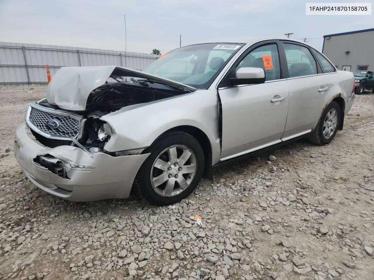 2007 Ford Five Hundred Sel VIN: 1FAHP24187G158705 Lot: 59799835