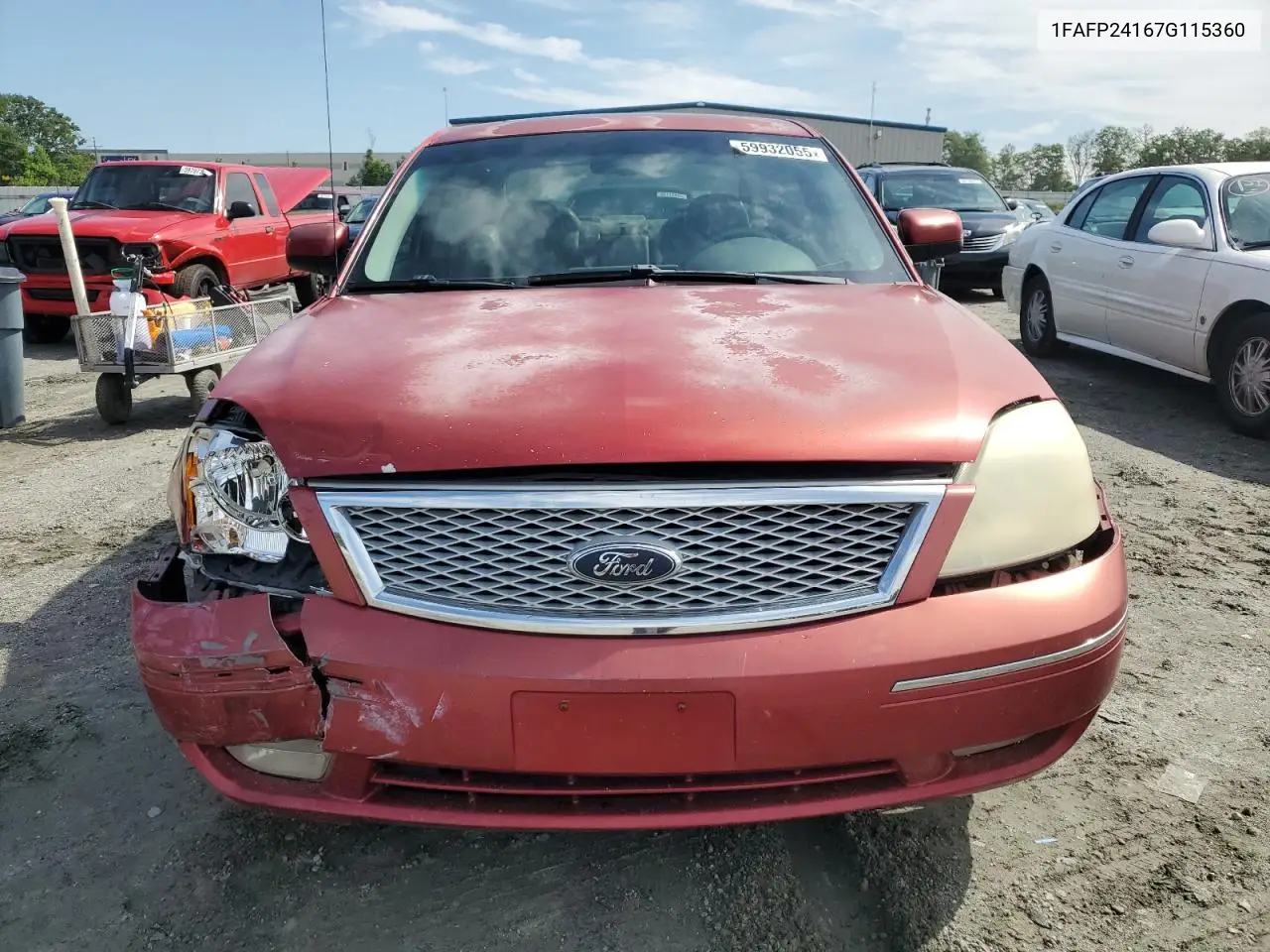 2007 Ford Five Hundred Sel VIN: 1FAFP24167G115360 Lot: 59932055