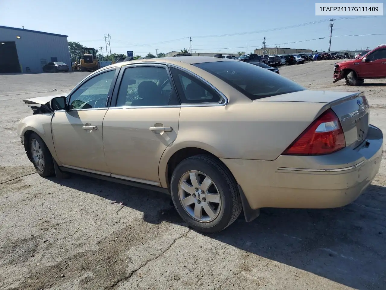 2007 Ford Five Hundred Sel VIN: 1FAFP24117G111409 Lot: 61403575