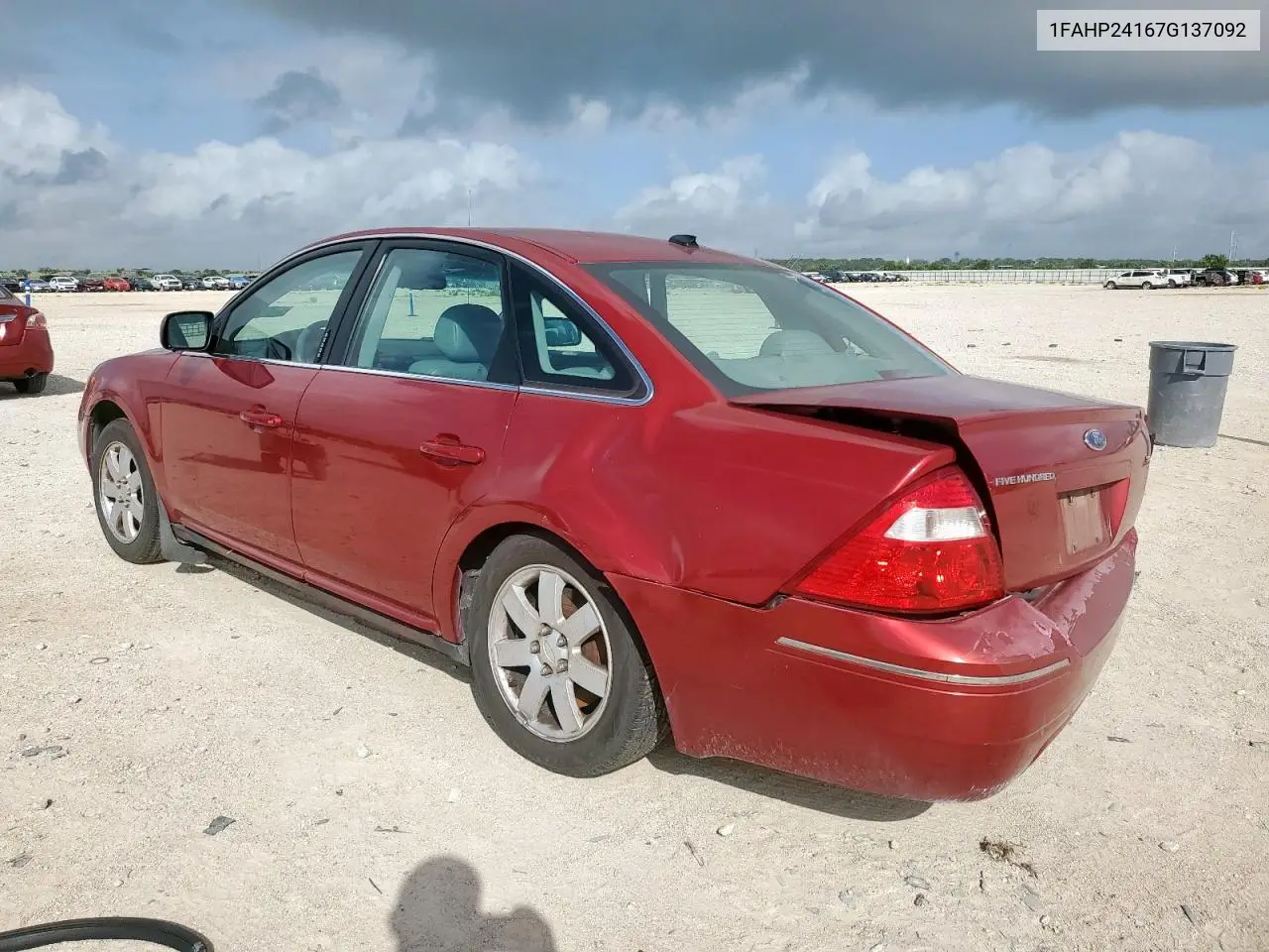 2007 Ford Five Hundred Sel VIN: 1FAHP24167G137092 Lot: 61770235