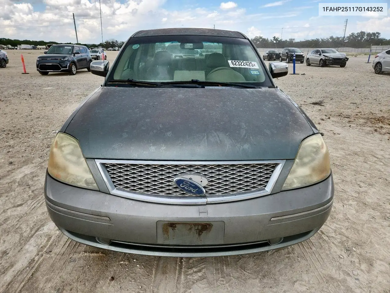 2007 Ford Five Hundred Limited VIN: 1FAHP25117G143252 Lot: 62322425