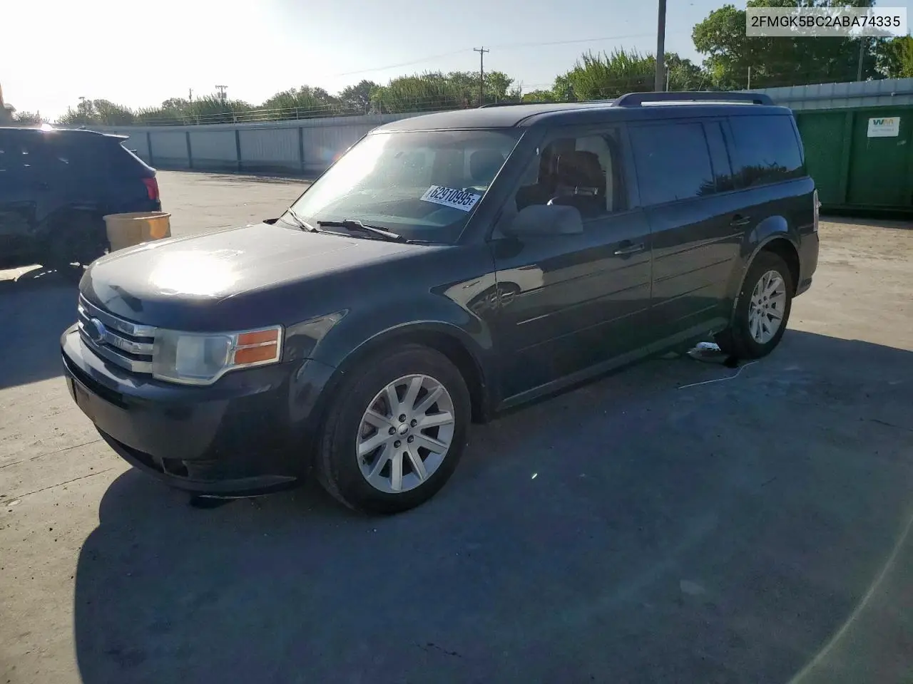 2010 Ford Flex Se VIN: 2FMGK5BC2ABA74335 Lot: 62910995