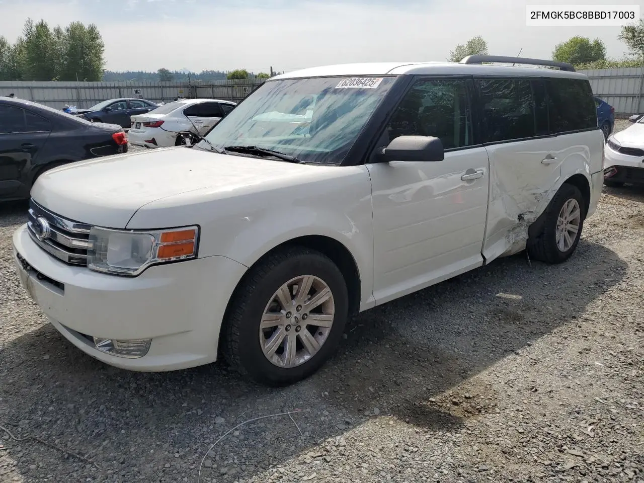 2011 Ford Flex Se VIN: 2FMGK5BC8BBD17003 Lot: 62036425