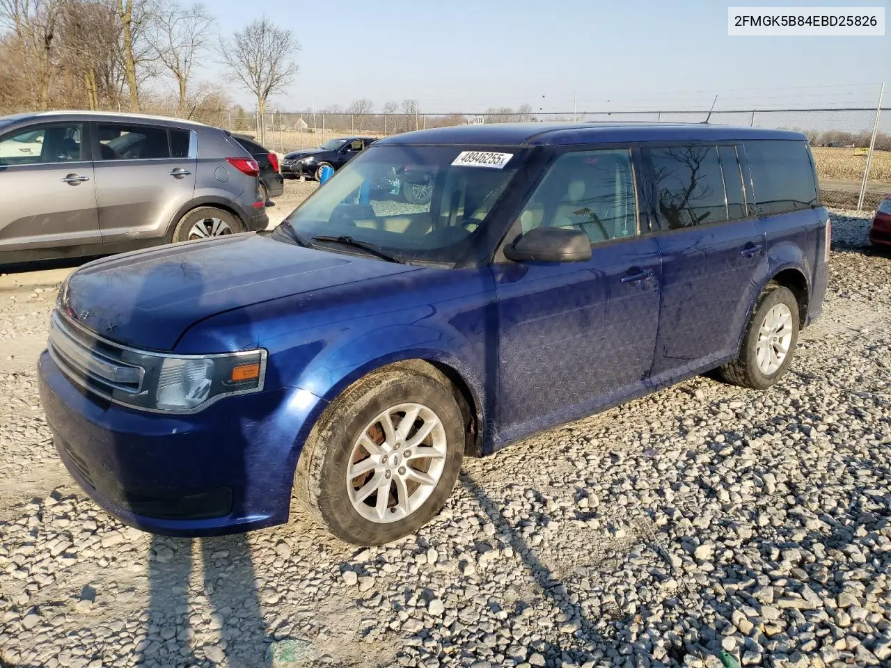 2014 Ford Flex Se VIN: 2FMGK5B84EBD25826 Lot: 48946255