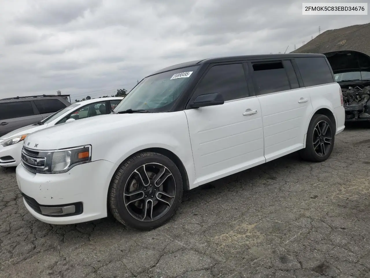 2014 Ford Flex Sel VIN: 2FMGK5C83EBD34676 Lot: 55880495