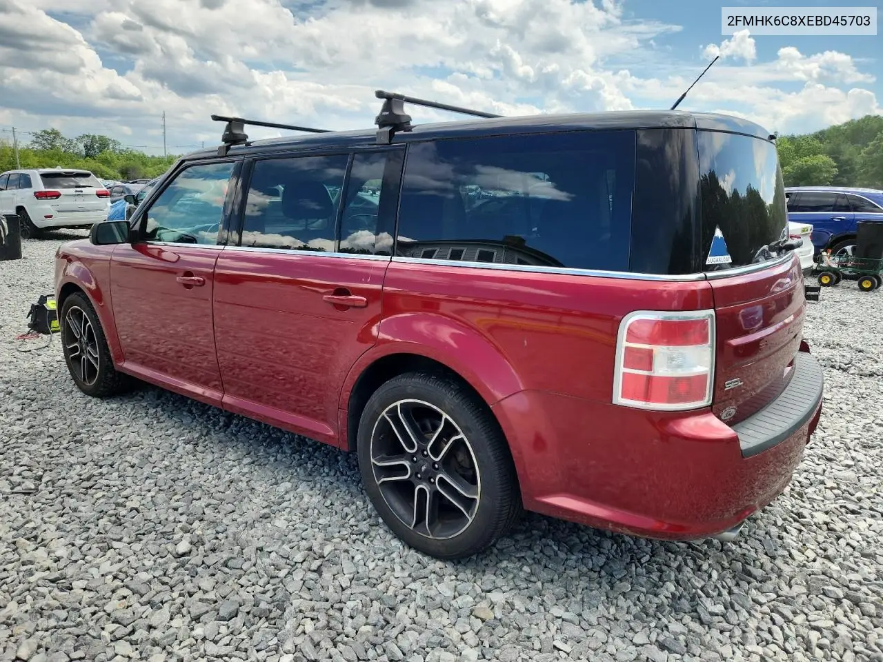 2014 Ford Flex Sel VIN: 2FMHK6C8XEBD45703 Lot: 62226055