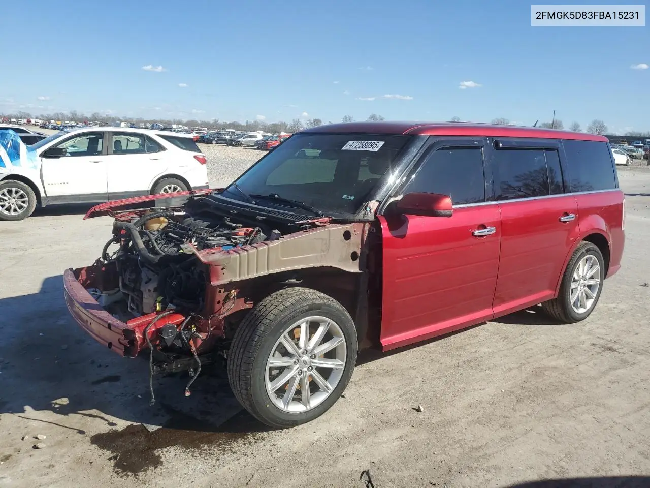 2015 Ford Flex Limited VIN: 2FMGK5D83FBA15231 Lot: 47258095