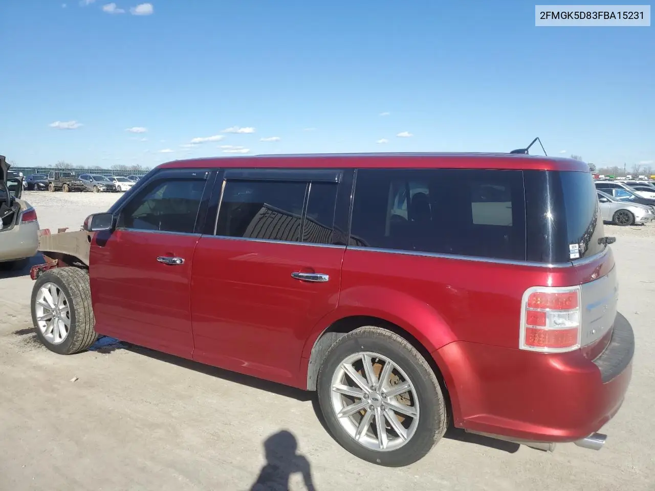 2015 Ford Flex Limited VIN: 2FMGK5D83FBA15231 Lot: 47258095