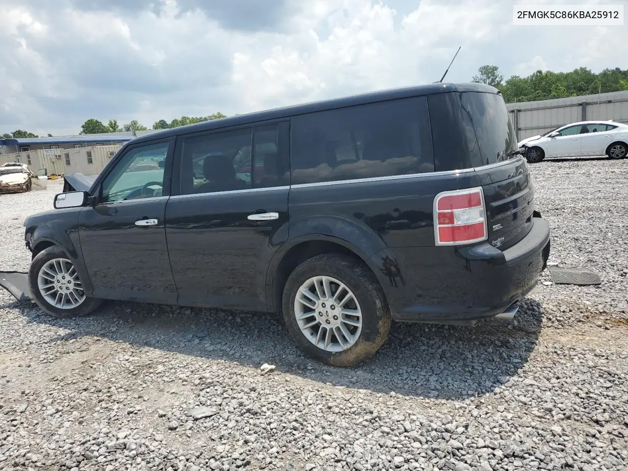 2019 Ford Flex Sel VIN: 2FMGK5C86KBA25912 Lot: 62185525