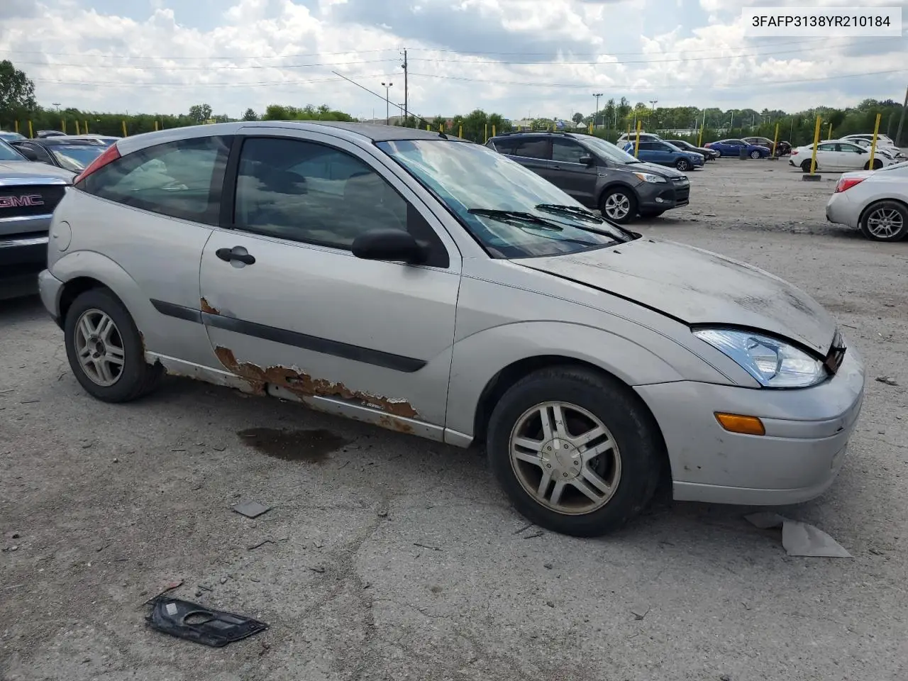 2000 Ford Focus Zx3 VIN: 3FAFP3138YR210184 Lot: 62863435