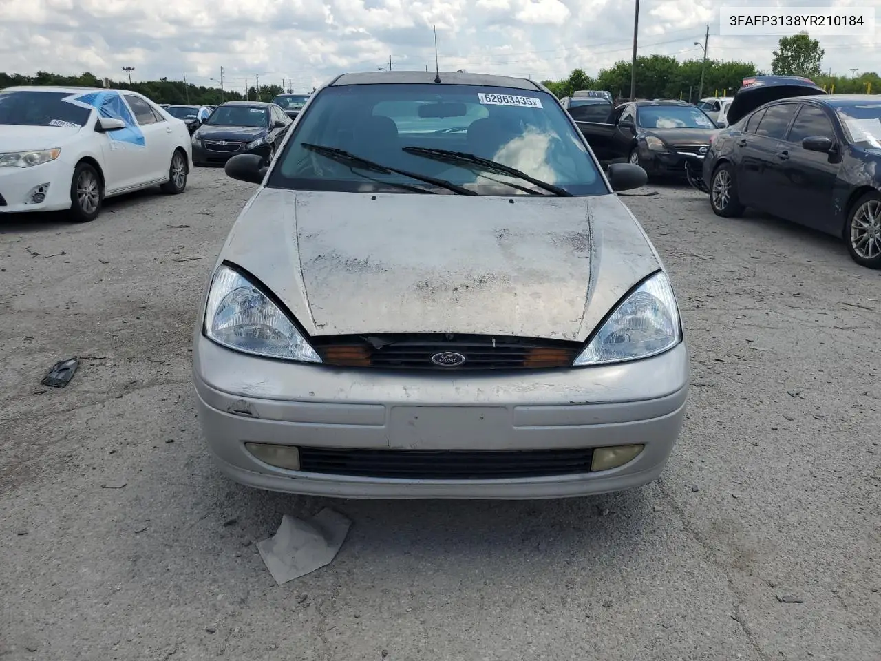 2000 Ford Focus Zx3 VIN: 3FAFP3138YR210184 Lot: 62863435