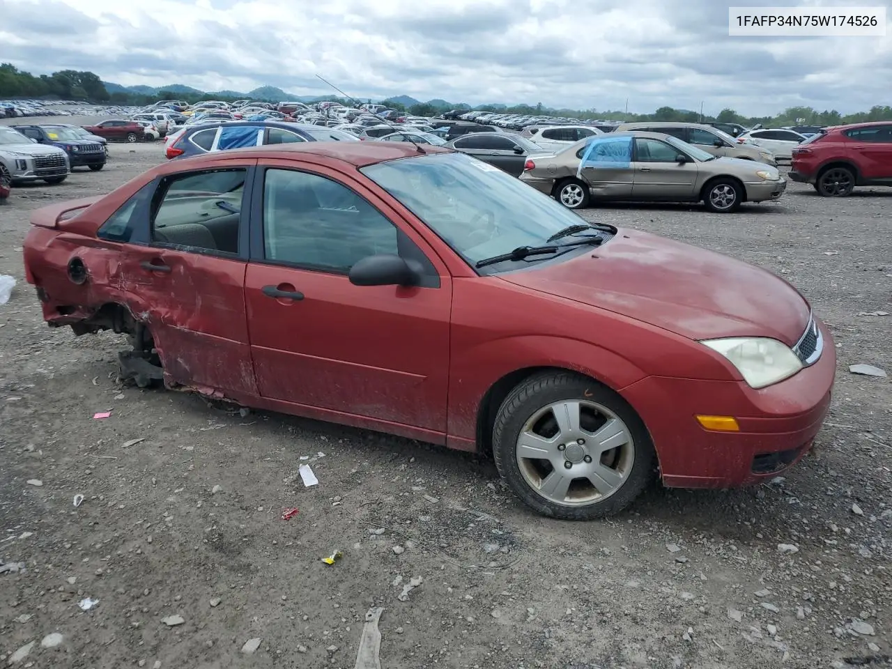 2005 Ford Focus Zx4 VIN: 1FAFP34N75W174526 Lot: 56779035