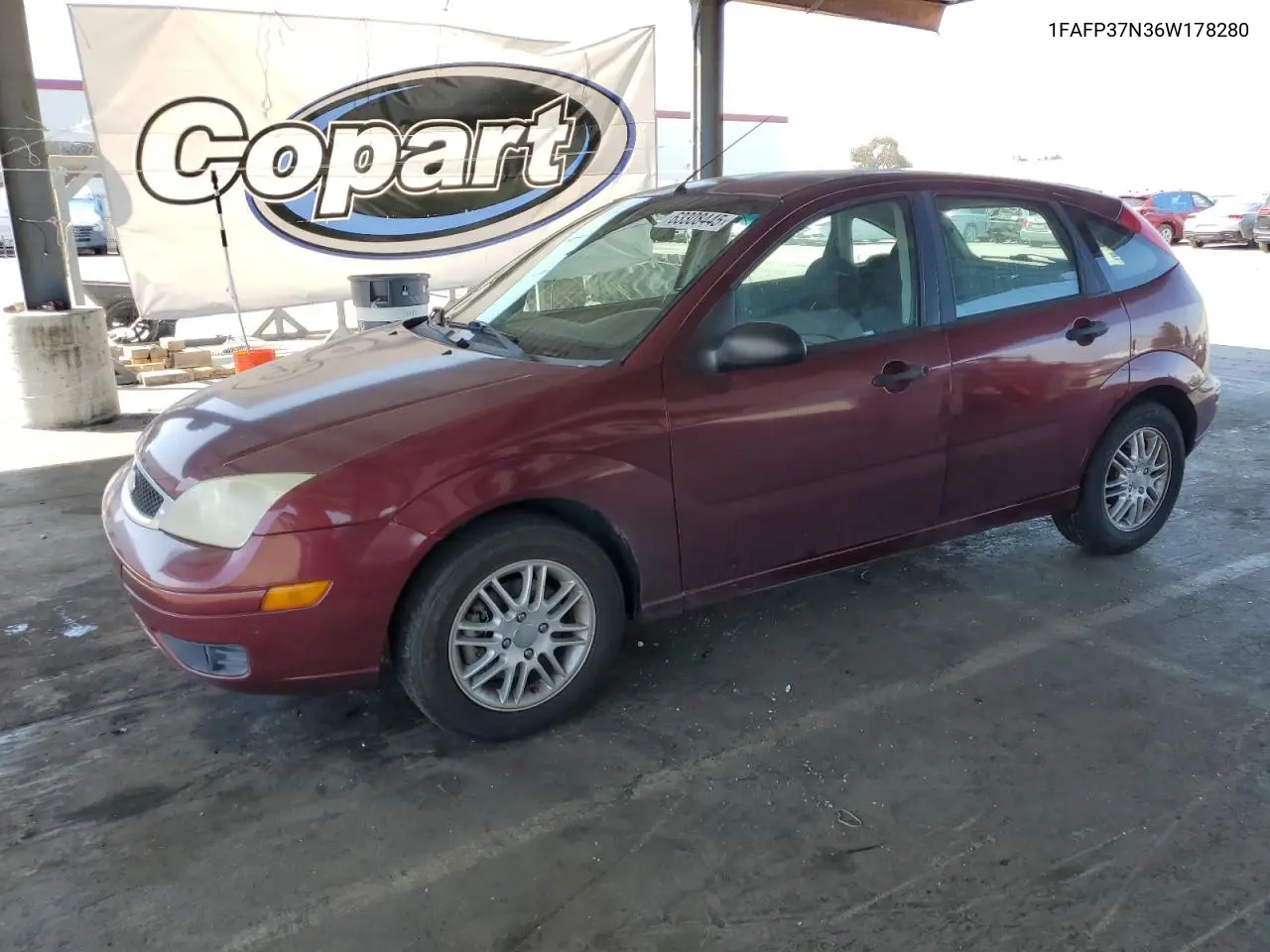 2006 Ford Focus Zx5 VIN: 1FAFP37N36W178280 Lot: 63308445
