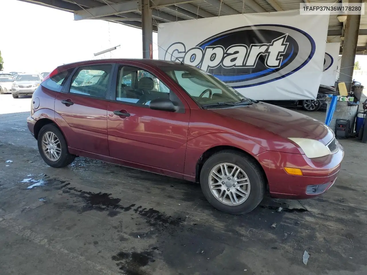 2006 Ford Focus Zx5 VIN: 1FAFP37N36W178280 Lot: 63308445