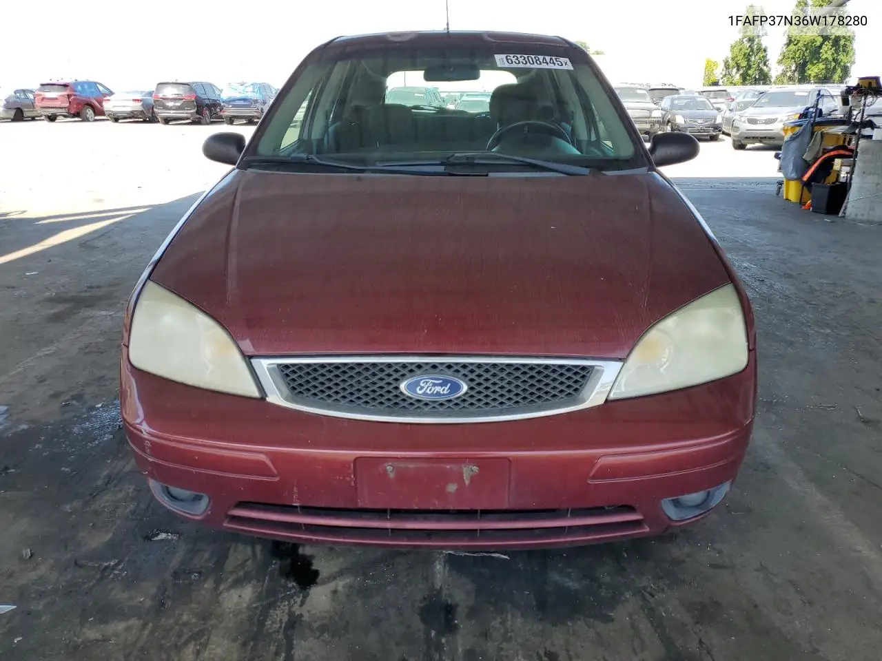 2006 Ford Focus Zx5 VIN: 1FAFP37N36W178280 Lot: 63308445