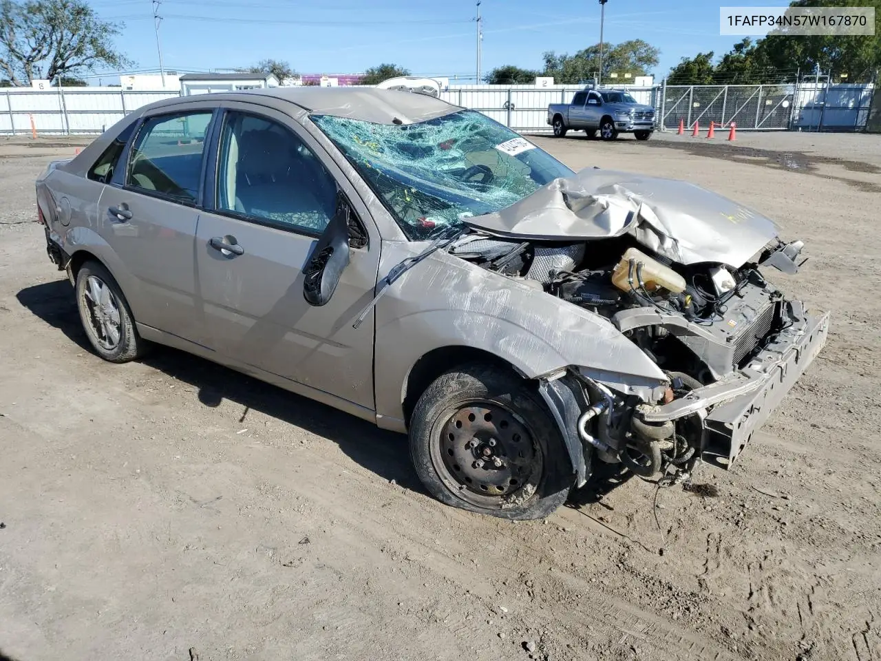 2007 Ford Focus Zx4 VIN: 1FAFP34N57W167870 Lot: 42447664