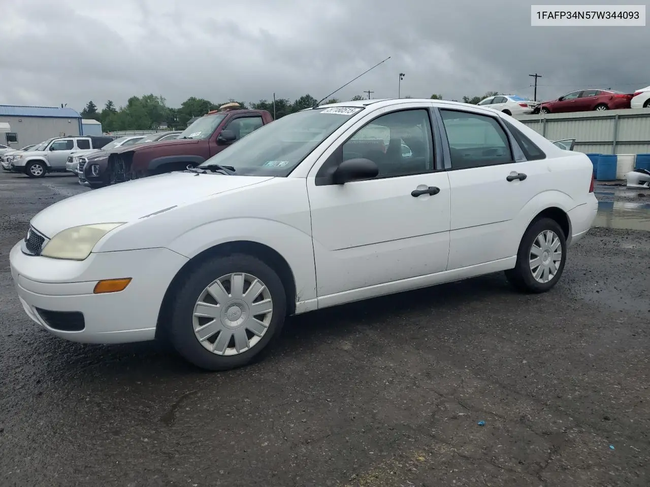 2007 Ford Focus Zx4 VIN: 1FAFP34N57W344093 Lot: 57180515