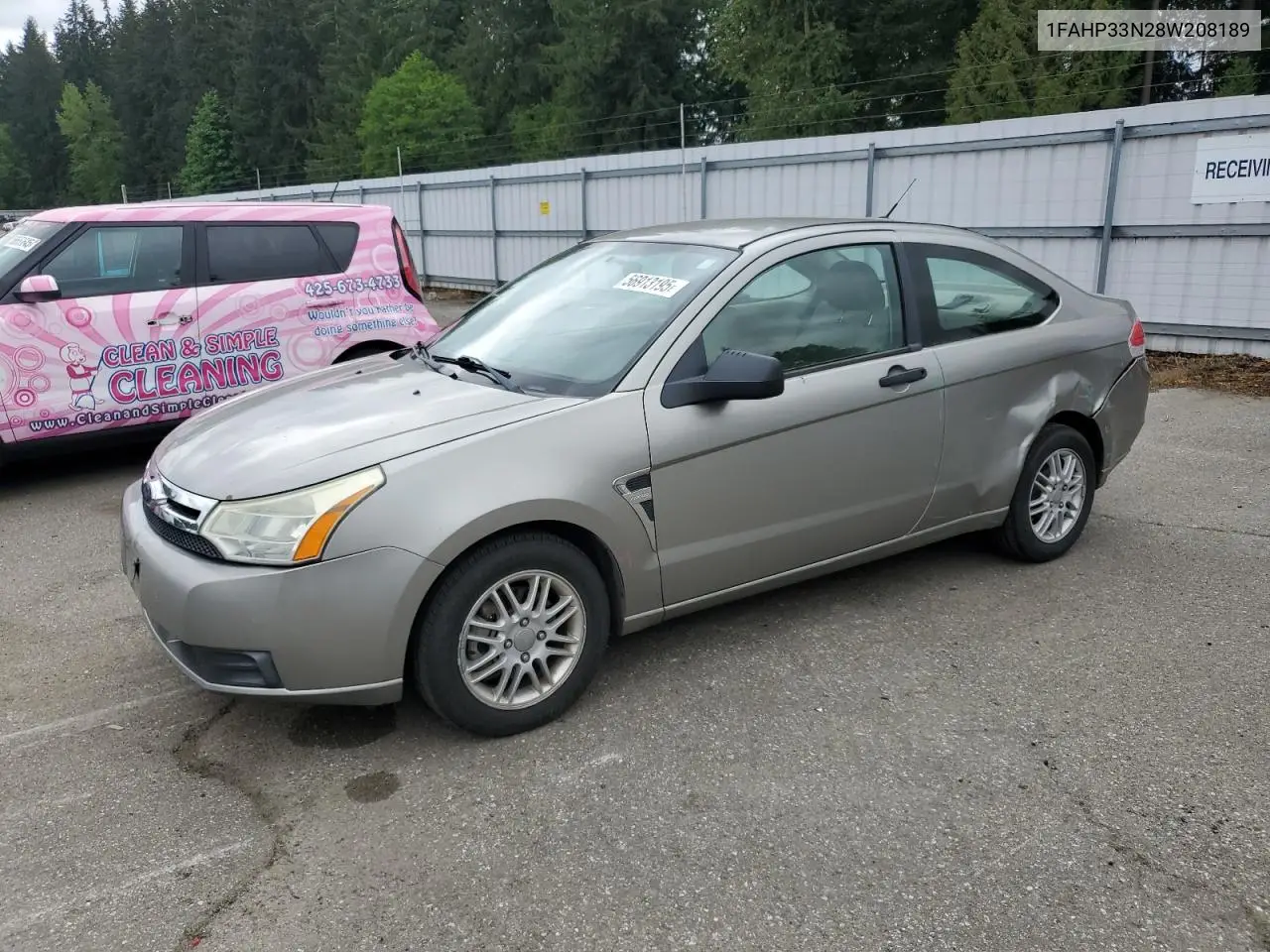 2008 Ford Focus Se VIN: 1FAHP33N28W208189 Lot: 56913195
