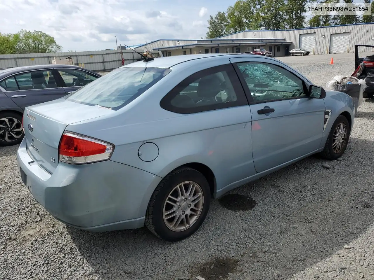 2008 Ford Focus Se VIN: 1FAHP33N98W251654 Lot: 56978845