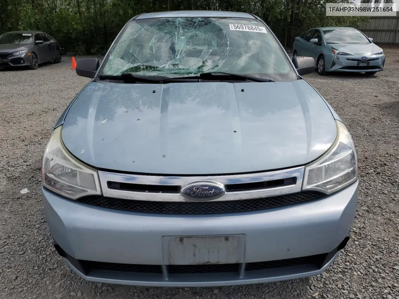 2008 Ford Focus Se VIN: 1FAHP33N98W251654 Lot: 56978845