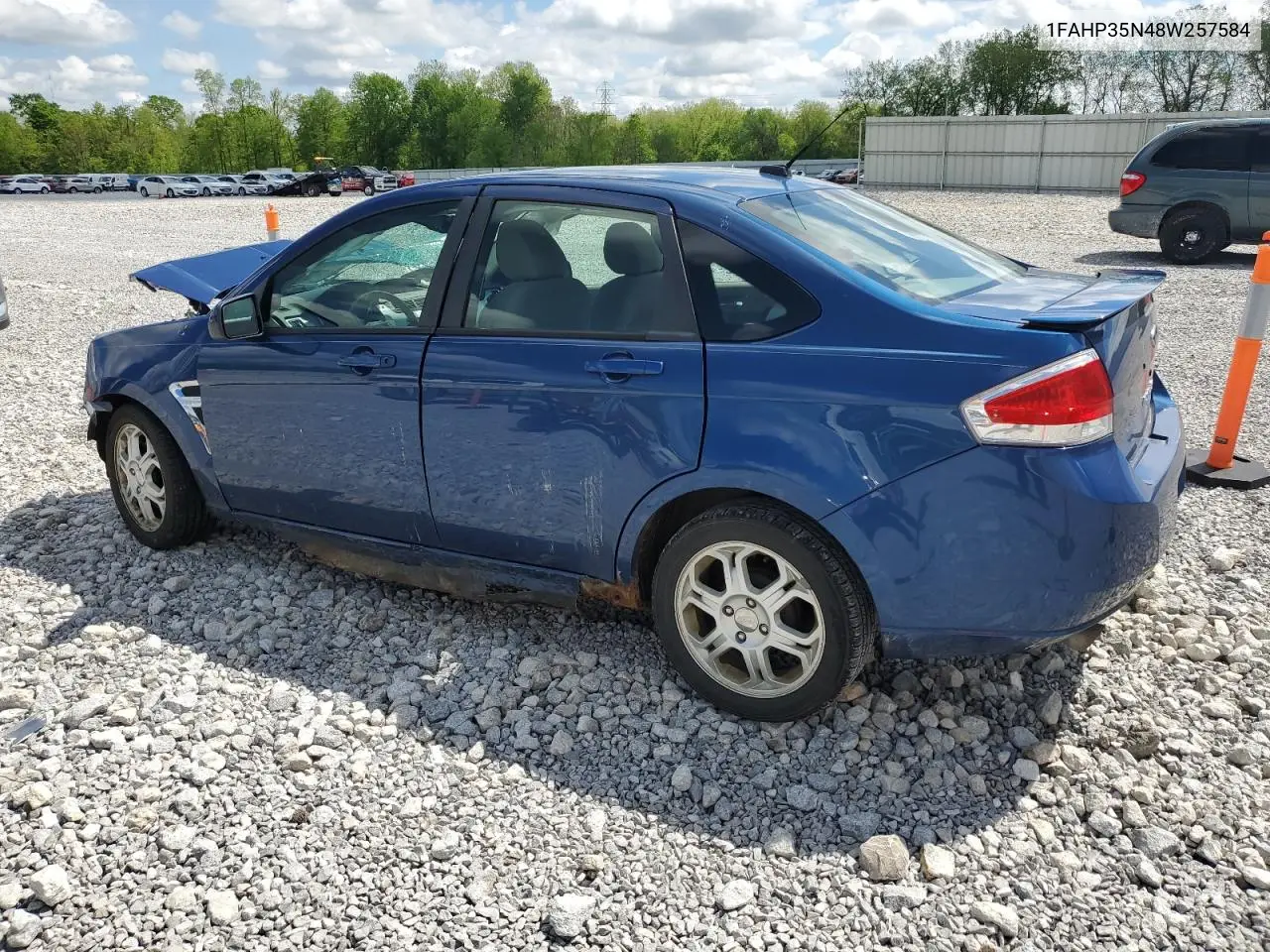 2008 Ford Focus Se VIN: 1FAHP35N48W257584 Lot: 57053595