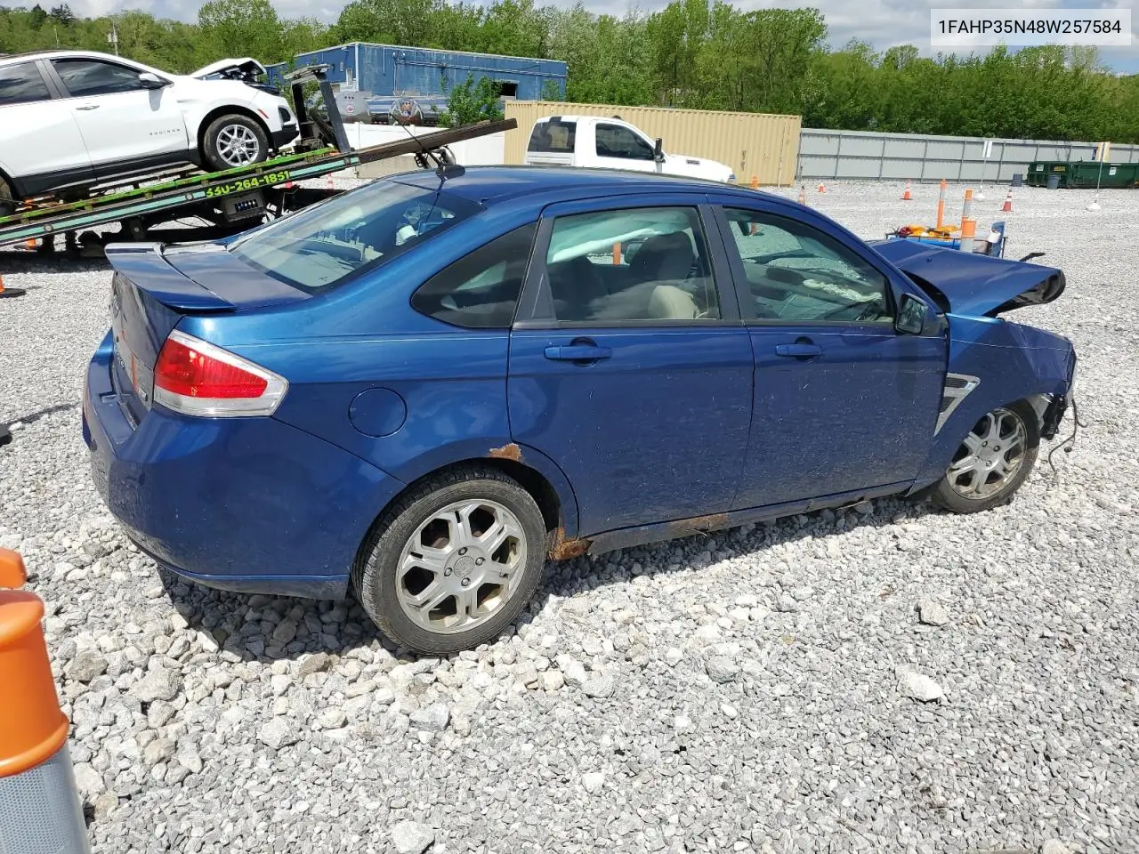 2008 Ford Focus Se VIN: 1FAHP35N48W257584 Lot: 57053595