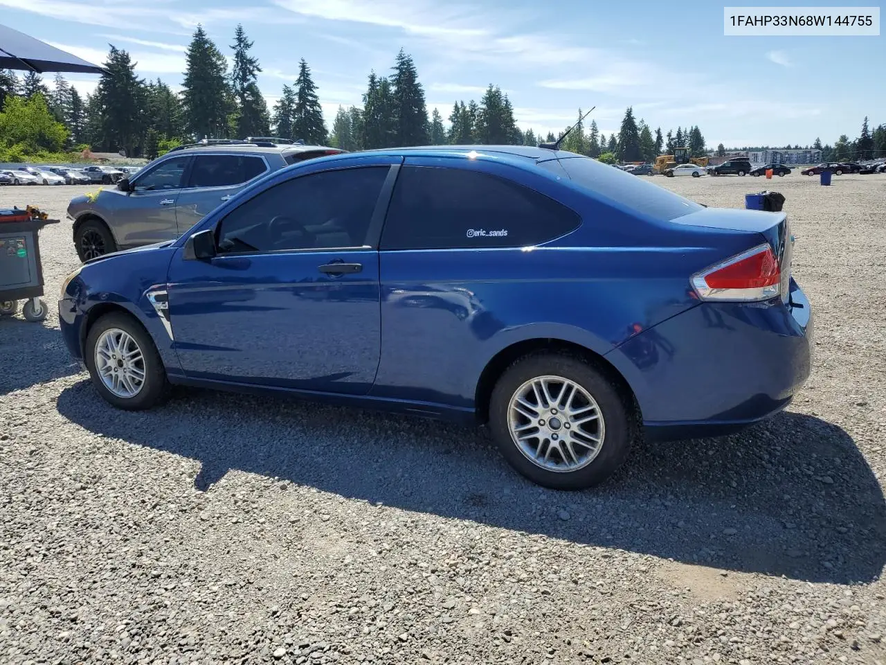 2008 Ford Focus Se VIN: 1FAHP33N68W144755 Lot: 62418365