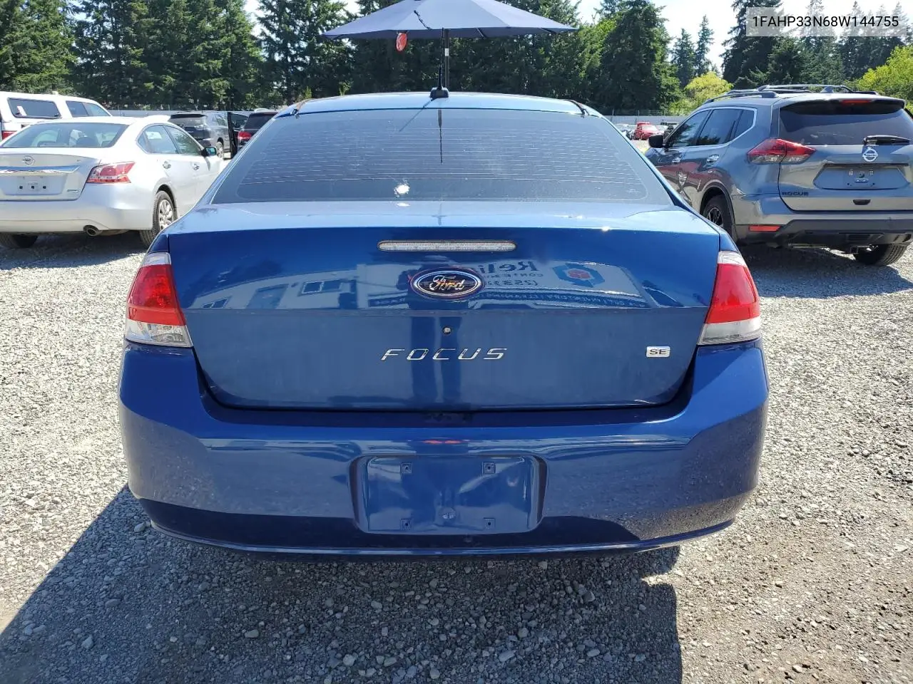 2008 Ford Focus Se VIN: 1FAHP33N68W144755 Lot: 62418365