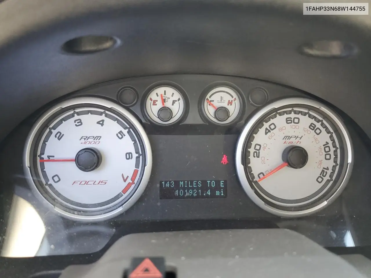 2008 Ford Focus Se VIN: 1FAHP33N68W144755 Lot: 62418365