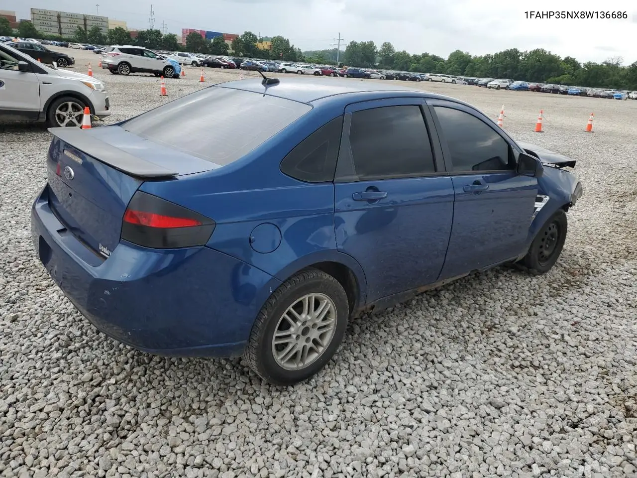 2008 Ford Focus Se VIN: 1FAHP35NX8W136686 Lot: 62559625