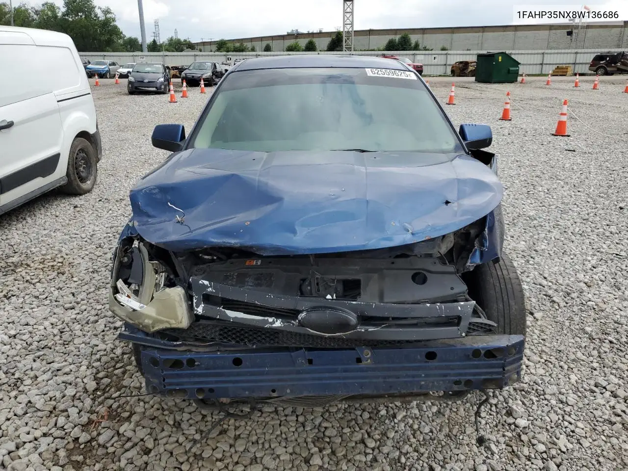 2008 Ford Focus Se VIN: 1FAHP35NX8W136686 Lot: 62559625