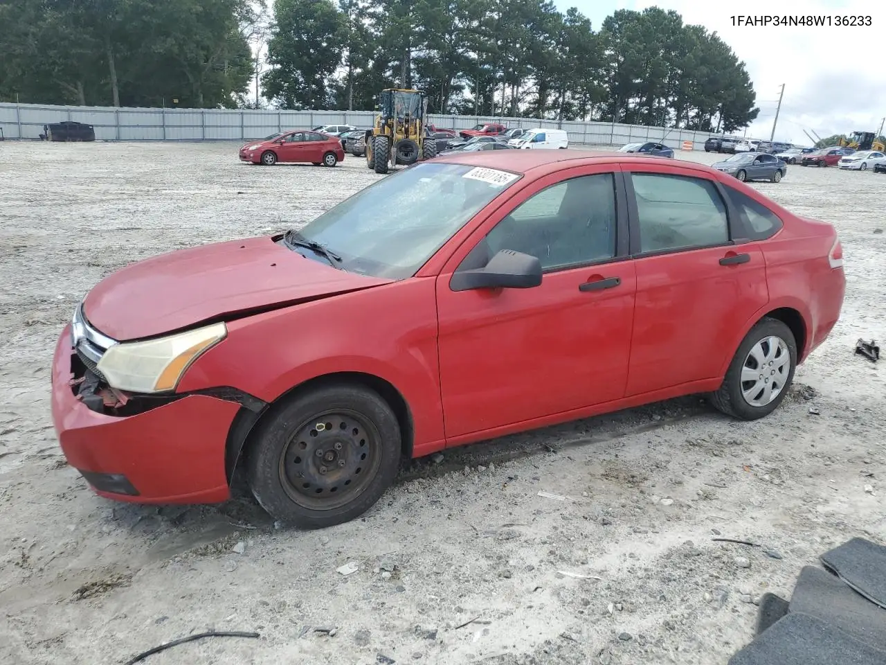 2008 Ford Focus S/Se VIN: 1FAHP34N48W136233 Lot: 63301185