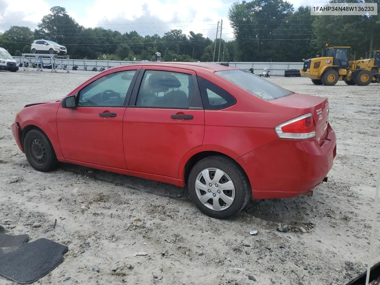 2008 Ford Focus S/Se VIN: 1FAHP34N48W136233 Lot: 63301185